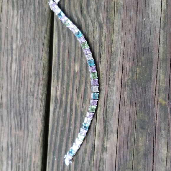 Sterling silver cubic zirconia bracelet - Picture 2 of 3